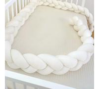 RZYW Braided Knotted Cushions Handmade Soft Knot Pillow Bed Guard Rail Surrounds Cushions Thick Soft Breathable Cushion Side Protectors,S1,400CM