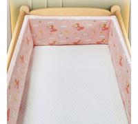 RZYW Breathable Crib Bumper Cot Protector Bumper All Round Headboard Padded Padded Side Protectors Bed Side Rails for Children Baby Bed Pillow,W2,150 * 30CM