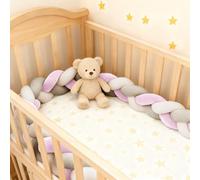 RZYW Cotton Bed All Round Protector for Room Braided Knotted Cushions Braided Toddler Bed Handmade Soft Knot Pillow,S4,100CM
