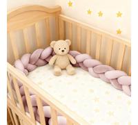 RZYW Cotton Bed All Round Protector for Room Braided Knotted Cushions Braided Toddler Bed Handmade Soft Knot Pillow,S6,150CM
