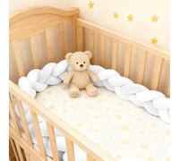 RZYW Cotton Bed All Round Protector for Room Braided Knotted Cushions Braided Toddler Bed Handmade Soft Knot Pillow,S2,350CM