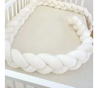 RZYW Cushion Side Protectors Thick Soft Breathable Side Protectors Bed Guard Rail Surrounds Cushions All Round Braided Pillow for Room Beds,S1,200CM