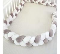 RZYW Cushion Side Protectors Thick Soft Breathable Side Protectors Bed Guard Rail Surrounds Cushions All Round Braided Pillow for Room Beds,S4,100CM