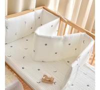 RZYW H4,150X28cm,Cotton Textile Bed All-Round Protector Knot Nursing Headboard Fall Protection Safety Bed Guard