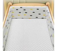 RZYW Headboard Padded Adjustable Baby Cot Bumper Set Breathable Crib Bed Liner Bumper Cot Padding for Sides Padded Side Protectors,W4,250 * 30CM