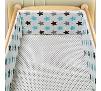 RZYW Headboard Padded Adjustable Baby Cot Bumper Set Breathable Crib Bed Liner Bumper Cot Padding for Sides Padded Side Protectors,W7,220 * 30CM
