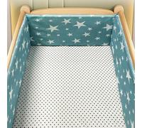 RZYW Headboard Padded Adjustable Baby Cot Bumper Set Breathable Crib Bed Liner Bumper Cot Padding for Sides Padded Side Protectors,W12,300 * 30CM
