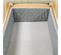 RZYW Headboard Padded Breathable Cot Bumper Bed Rail for Baby Breathable Crib Cot Protector Bumper All Round Bed Side Rails for Children,W10,200 * 30CM