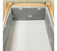 RZYW Headboard Padded Breathable Cot Bumper Bed Rail for Baby Breathable Crib Cot Protector Bumper All Round Bed Side Rails for Children,W19,180 * 30CM