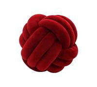 RZYW Knot Cushion, Hand Woven Knot Cushion, Plush Cushion, Soft Knotted Cushion, Knot Ball Cushion for Sofa, Bed, Decorative,burgundy,35CM