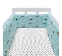 RZYW Non-Padded Single Layer Cot Bumper Alternative,Universal Bed Side Protectors Cushion, All-Round Crib Bumper Pad with Headboard Fall Protection,A04,150 * 30CM