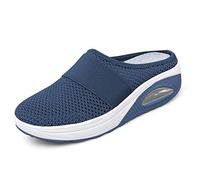 RZYW Orthopedic Shoes for Women Air Cushion Slippers Slip-On Walking Breathable Mesh Sandals Non-Slip Mule Platform Mesh Sneaker footwear Diabetic Walking Sandals,blue,40
