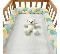 RZYW Thick Soft Breathable Cushion Side Protectors All Round Braided Protector for Room Bed Bed Guard Rail Surrounds Cushions Anti-Collision Head Knot,S5,250CM