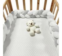 RZYW Thick Soft Breathable Cushion Side Protectors All Round Braided Protector for Room Bed Bed Guard Rail Surrounds Cushions Anti-Collision Head Knot,S7,150CM