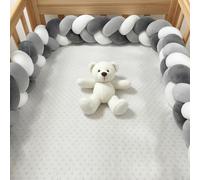 RZYW Thick Soft Breathable Cushion Side Protectors All Round Braided Protector for Room Bed Bed Guard Rail Surrounds Cushions Anti-Collision Head Knot,S1,350CM