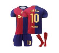 (S(165-170CM)) Comfortable 2425 Barcelona Home MESSI #10 Training Suit With Socks