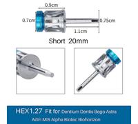 (S 1PC HEX1.27) Dental Universal Implant Torque Screwdrivers Wrench Dental Implant Restoration Tool Kit 10-70ncm