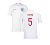 (S) 2018-2019 England Authentic Home Shirt (Stones 5)