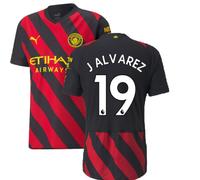 (S) 2022-2023 Man City Authentic Away Shirt (J ALVAREZ 19)