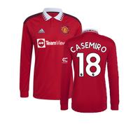 (S) 2022-2023 Man Utd Long Sleeve Home Shirt (CASEMIRO 18)