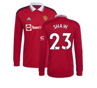 (S) 2022-2023 Man Utd Long Sleeve Home Shirt (SHAW 23)