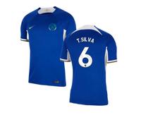 (S) 2023-2024 Chelsea Home Shirt (T.SILVA 6)