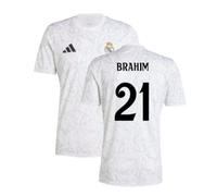 (S) 2024-2025 Real Madrid Pre-Match Shirt (White) (Brahim 21)