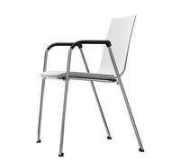 S 260 SPF Chair with armrest and mirror upholstery Thonet