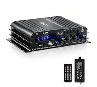 S-299 Audio Amplifier Receiver for Home Speakers, Bluetooth 5.0 Power Amplifier 4.1 Channel RMS 40W x 4AMP DC 12V/5A Built-in Mini Amplifier with USB/SD and AUX Plug