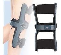 S-2xl Knee Immobilizer with Knob, Fits Leg Curves - Knee Hyperextension Brace, Knee Brace - Adjustable Tightness, Walking Aids, No Weight Bearing,Blue-Left-L