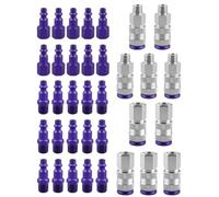 S-314VKIT Coupler & Plug Kit Fit for Milton Hi-Flo V Style 1/4",35Pcs | 5*Female NPT Threads, 5*Female Couplers, 15*Male NPT Threads, 10*Male Plugs
