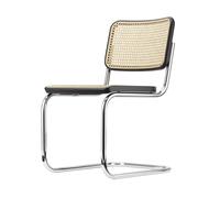 S 32 V Cantilever Dining Chair Chrome/ Black Stained Beech