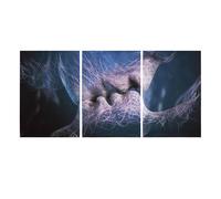 (S) 3Pcs Love Kiss Abstract Canvas Print Paintings Pictures Home Room Decor Unframed