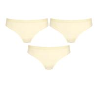 (S) 3x Sloggi Wow Comfort 2.0 Tai Womens Underwear Panties Bikini Briefs Ecru White Bulk Undies