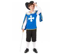 (S 4-6 years (110-120 cm)) Blue musketeer costume for boys