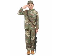 (S 4-6 years (110-120 cm)) Boy's soldier costume