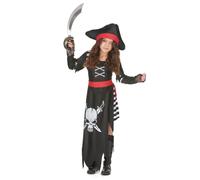 (S 4-6 years (110-120 cm)) Girl's pirate captain costume