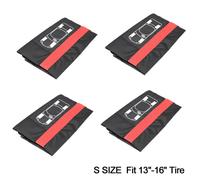 (S-4 Pcs) Tire Storage Bags Polyester Auto Tyre Accessories S/L Dustproof Waterproof Universal Car Spare Tire Cover Case Vehicle Wheel Protector