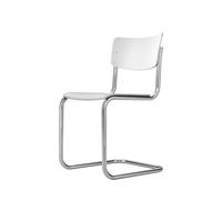 S 43 Cantilever Dining Chair Chrome/ White Glazed Beech