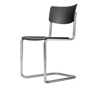 S 43 ST Dining Chair Stackable Chrome/ Black Beech Wood