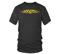 S-5XL Unisex Cotton T-Shirt Boston Band Logo Tom Scholz Brad Delp BlackMedium
