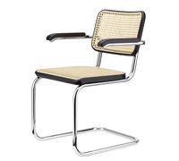 S 64 V Steel Tube Classic Cantilever Chair CHROME/BLACK Thonet PREFERRED COMBINATION