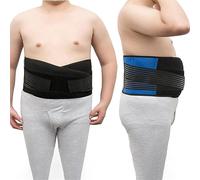 S-6XL Big Size Back Brace Men Women Elastic Lumbar Support Orthopedic Belt Waist Back Posture Corrector Breathable Spine Decompression Band For Lower Back Pain(6XL) (Blue XL)