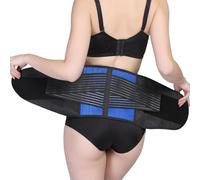 S-6XL Plus Size Back Brace Adjustable Waist Support Belt Men Women Double Pull Lumbar Decompression Belt For Lower Back Pain, Herniated Disc, Sciatica, Scoliosis(6XL) (Blue S)