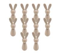 s à Cheville en Bois Lapin | 10 Pieces Figurines Animales Statuettes | Décorations de Pâques Créatives | pour Art de la Table, Chambre d'Enfant, Mariage, Décoration Maison, Activité Manuelle