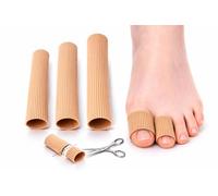 S&A Essentials Fibre Toe & Finger Sleeve - Anti Friction Overlapping Toe Protectors, Corn & Callus Cover, Foot Cocoon, Cut to Size - S/M/L (S: Diameter 1.5 cm - Length 15 cm)