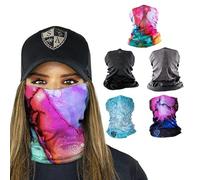 S A Face Shields for Women 5 Pack of Multipurpose UV Face Shield Worn 12+ Ways as Head Wrap, Neck Gaiter, Headband, Face Shield, Bandana, Balaclava Life Time Warranty