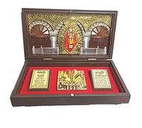 S A GIFTS Sai Baba Photo Frame (Golden Frame With Paduka)