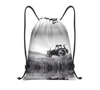 S Adjustable Drawstring Tractor Agriculture Tranquil Print Bags Backpack