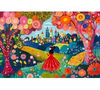 s Adult Jigsaw Puzzle Fairytale Castle Princess Walking in The Forest Challenging Activities for Adults Unique Gifts_500pcs